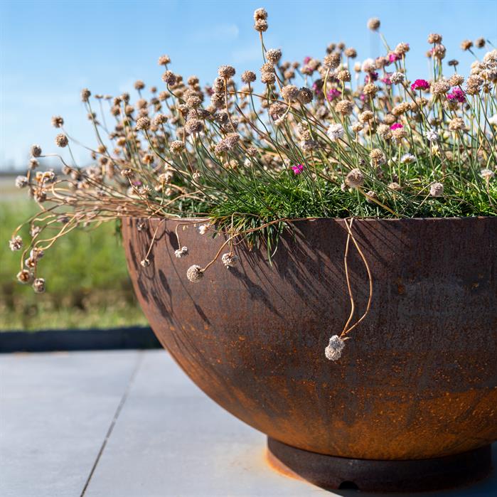 Bowle   Corten Stål Med Fod-ø100