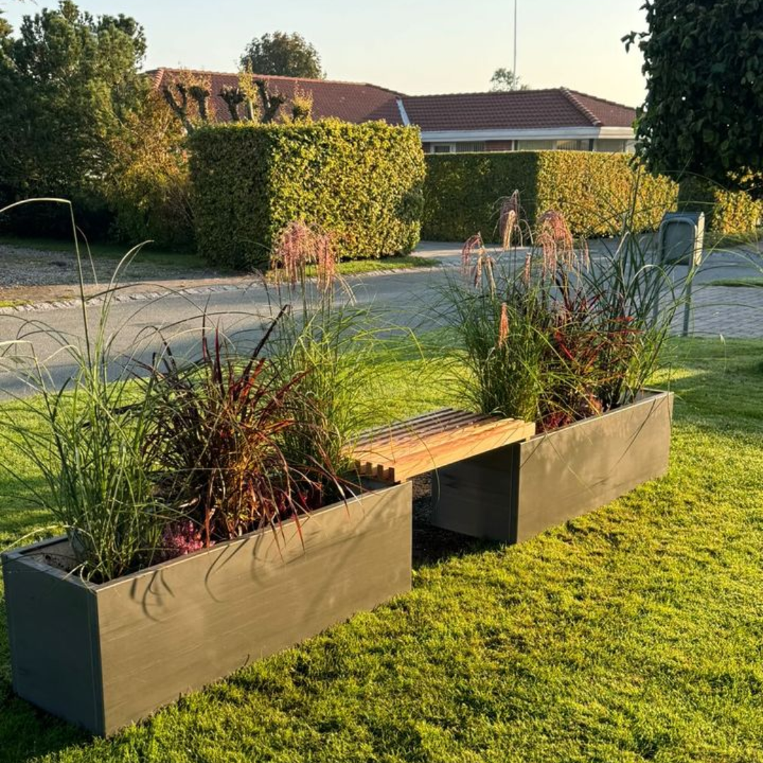 Højbede   Corten Med Bænk 120   40   40-med Flamingo