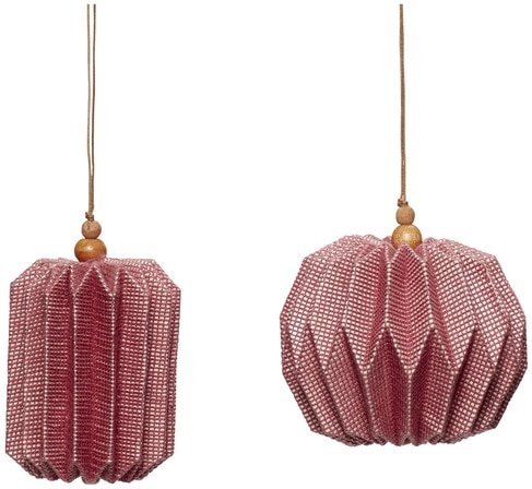 Linq  Ornament  Rød  H8x7    Sæt     Stk