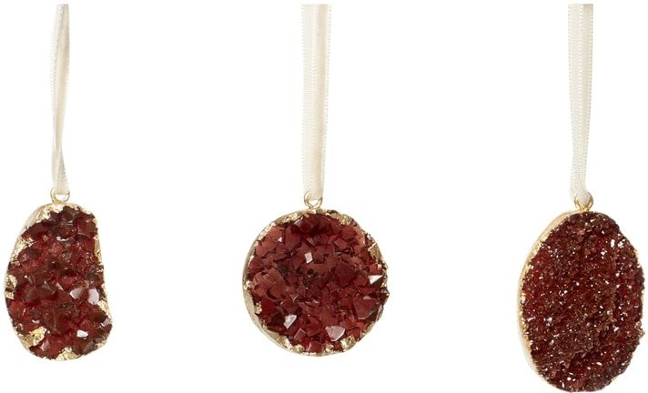 Cyst  Ornament  Brun Guld  H4x1x3    Sæt     Stk
