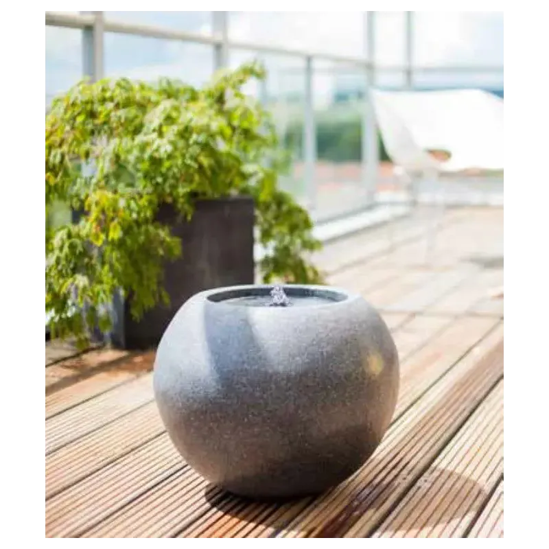 Garden Fountain  Ball    Led  Black Color  44x44x36cm