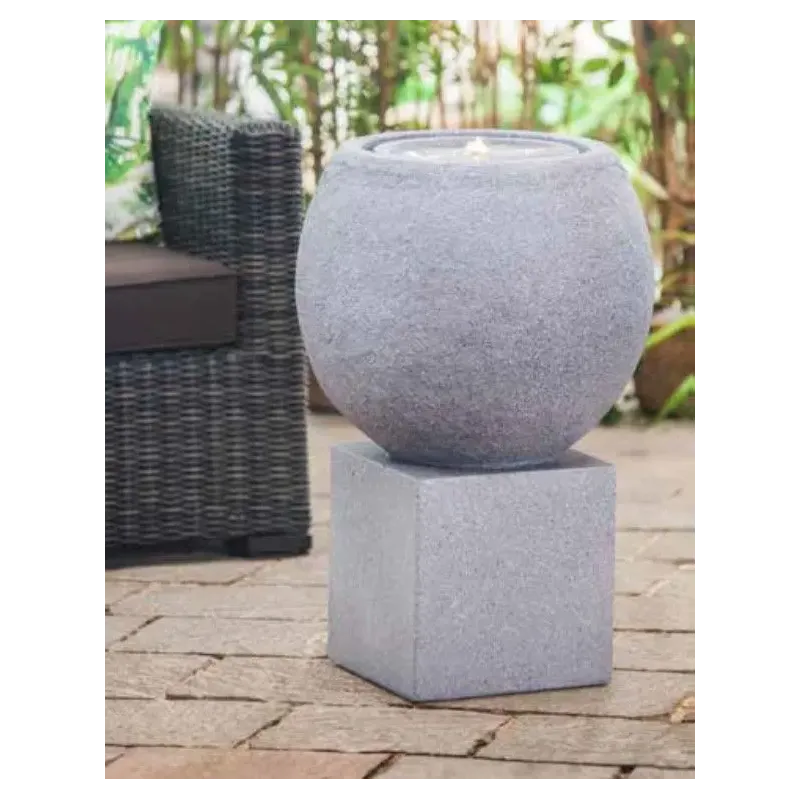 Garden Fountain Base  Cube  Granite Color  31x31x31cm