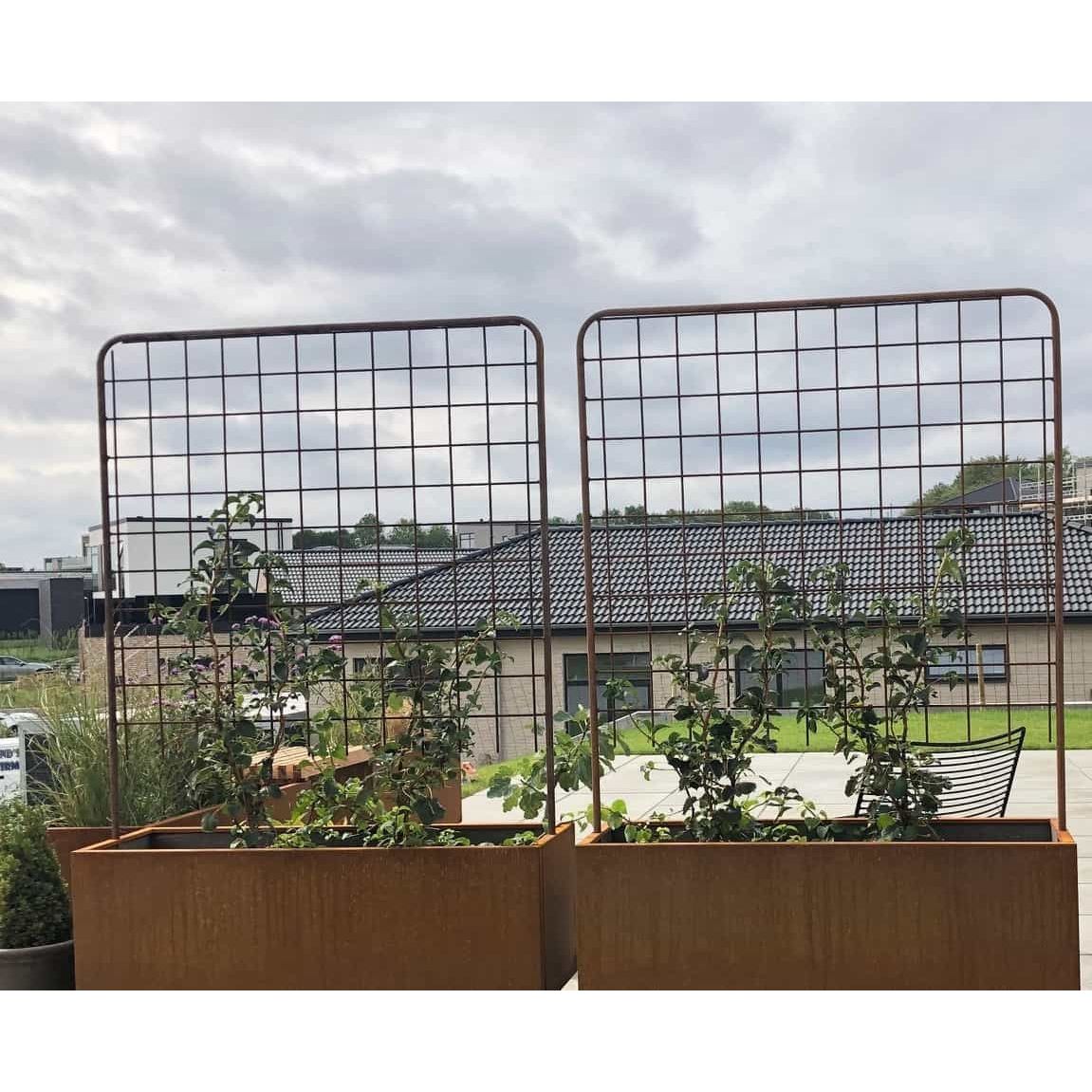 Højbed Med Espalier Flere Længder Corten-80  -uden Flamingo