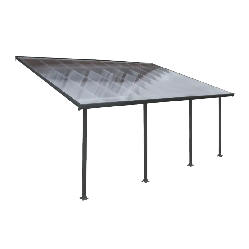 Palram Canopia   Feria Terrasseoverdækning 4x6 06    Antracitgrå 540-145