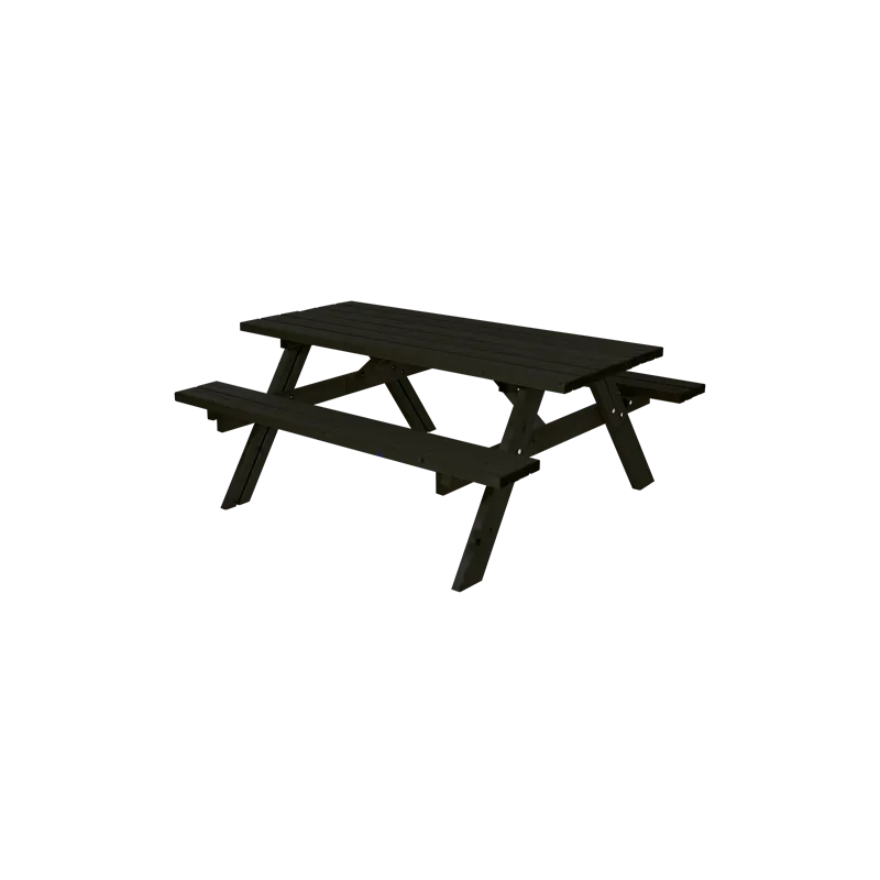 Plus Bord Bænkesæt Sort 42mm Længde 177cm