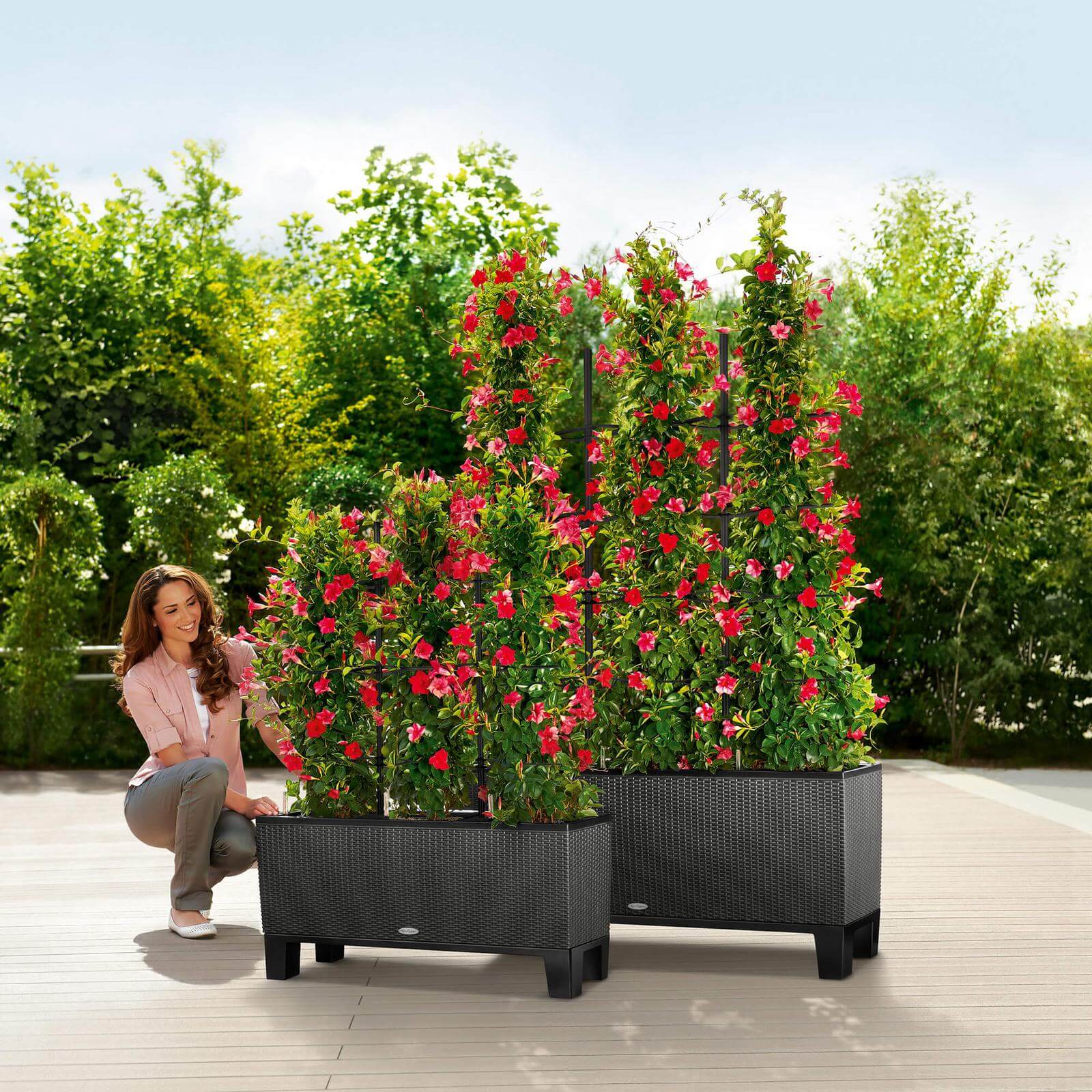 Lechuza  Trio Cottage Udendørs Krukke Til Blomster Med Selvvandingssystem  100   32   H34
