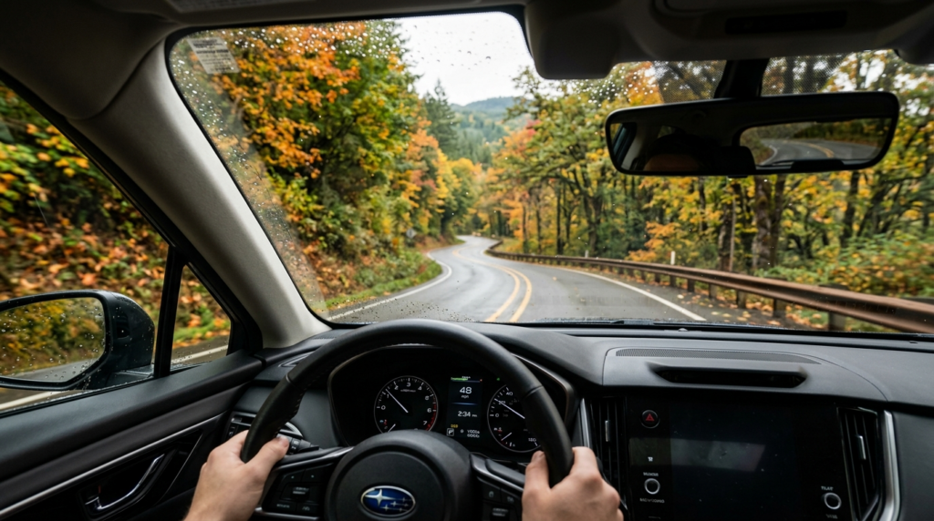 Professional stock photo, 16:9 aspect ratio: A drivers pers